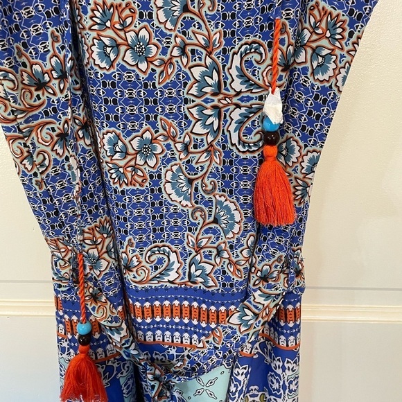 The Limited Maxi Sundress NWT Size Medium floral tropical vacation tassels beads - Picture 7 of 12